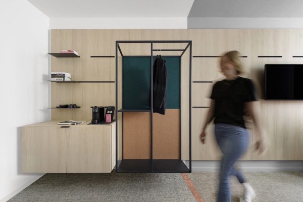 143 Casa LR 14 Hotel Room Student Amsterdam Frame Cabinet Wood Wall Lensvelt i29 jpg