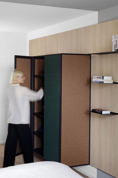 143 Casa LR 16 Hotel Room Student Amsterdam Green Pet Felt Cabinet Lensvelt i29